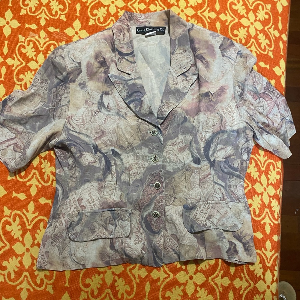 Vintage 90 shorts set beige color